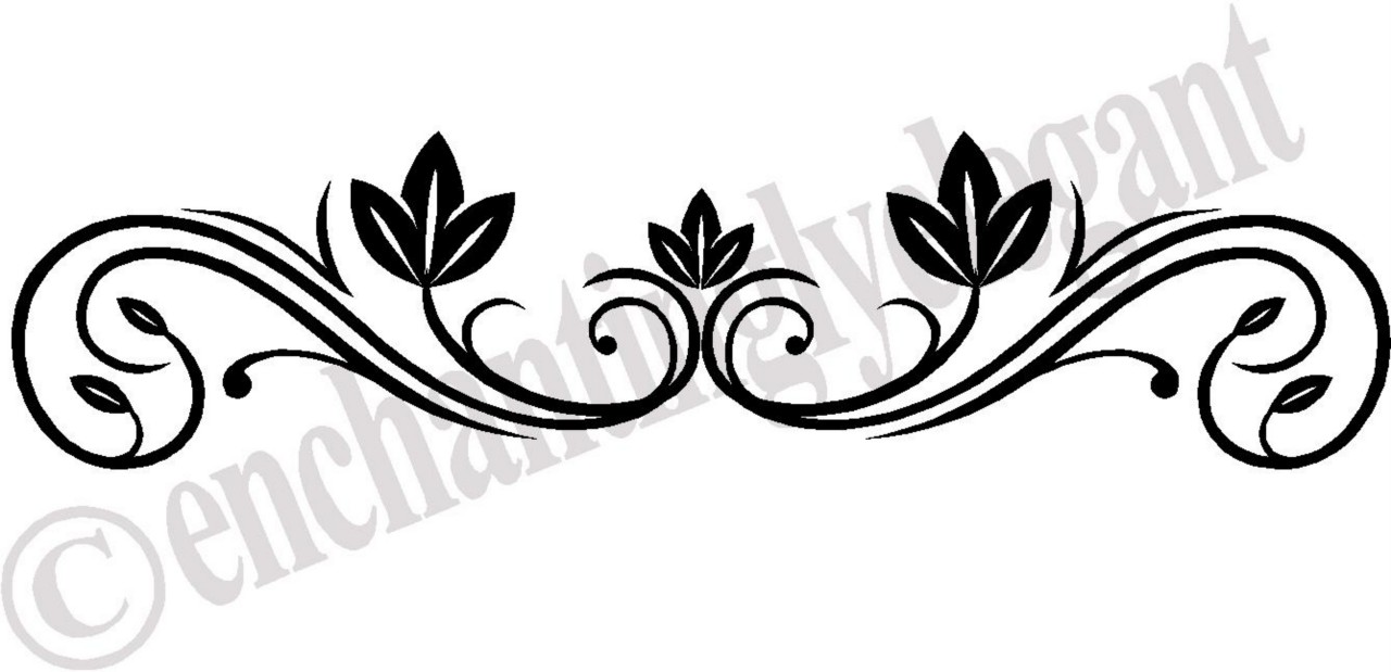 Scroll Border Embellishment Vinyl Decal Wall Sticker Room Mirror Window