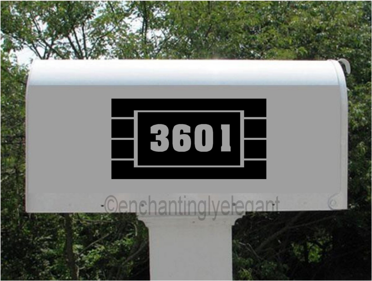 Mailbox Address Number Vinyl Decal Stickers Business Store House