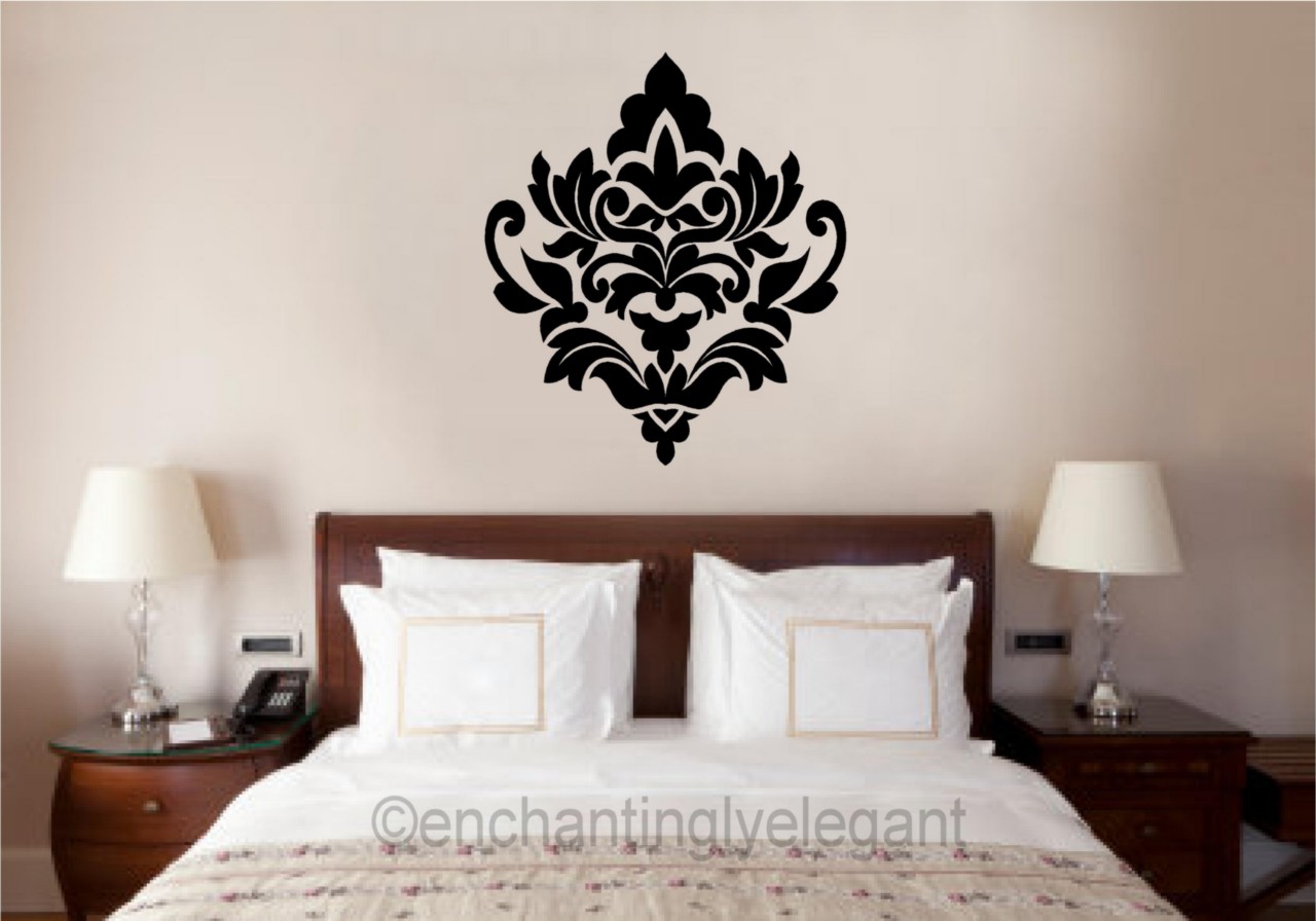 Damask Vinyl Wall Decals Bedroom
