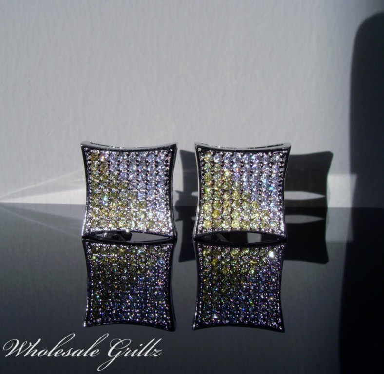 NEW!! 150 MENS XL CANARY YELLOW SIMULATE DIAMOND EARRINGSFAST FREE