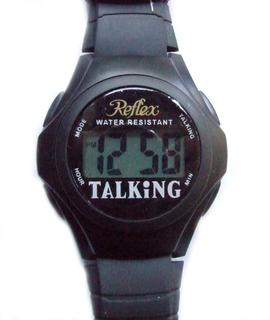 New Black Digital Talking Wrist Watch for Blind Partially Sighted Aid