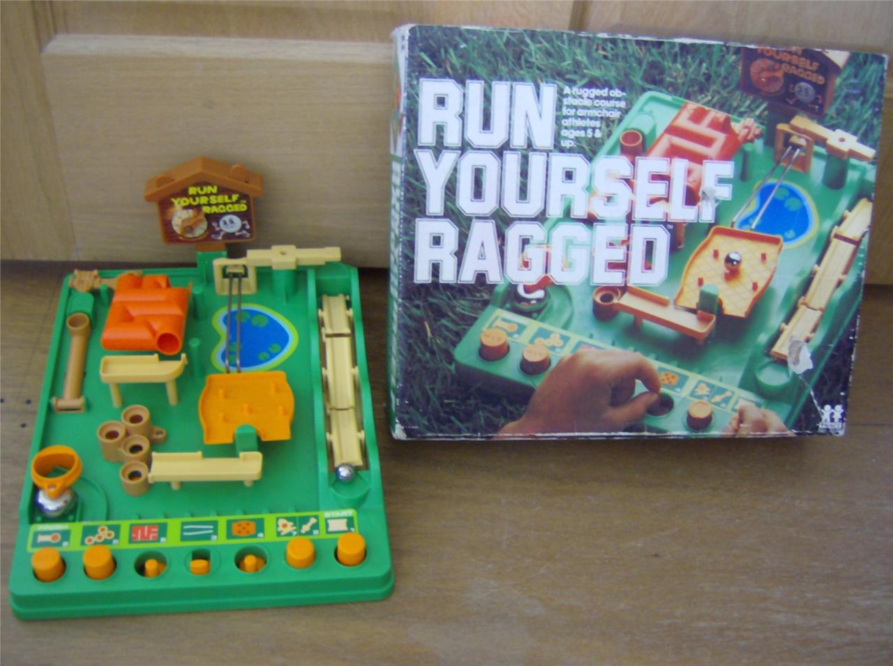 RUN YOURSELF RAGGED 1970s Marble Maze Obstacle Coarse Games Toy by TOMY