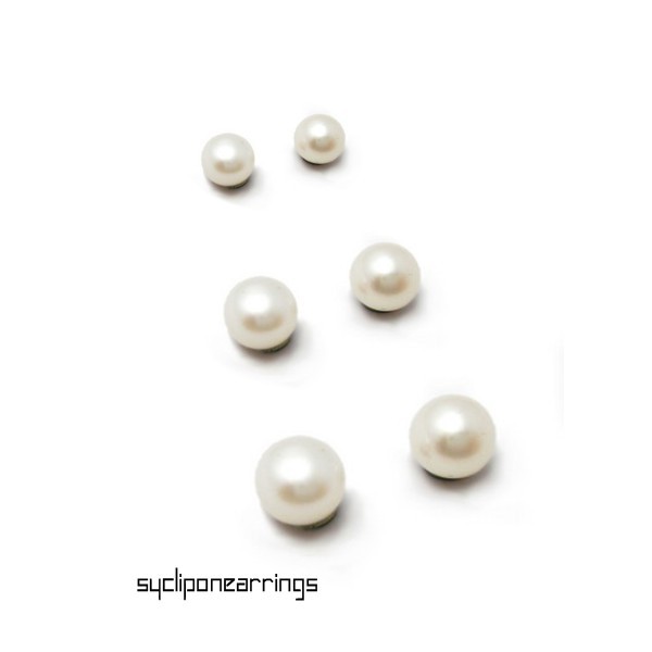 6/8/10mm Clip on 4A freshwater pearl earrings eBay