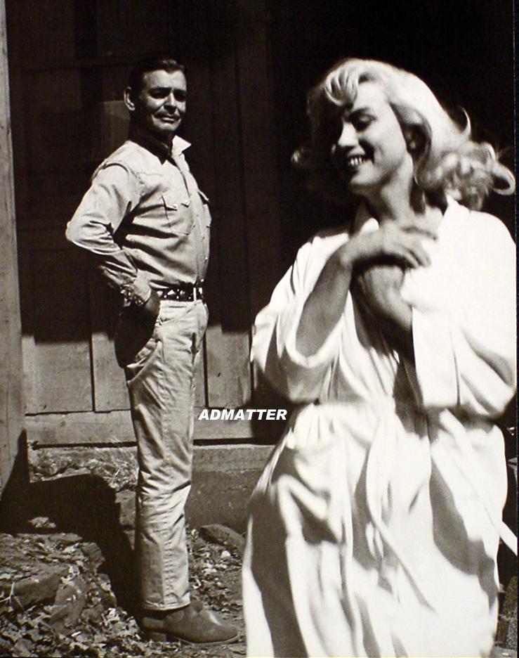 Marilyn Monroe Clark Gable 2-sided Cowgirl Pinup Poster Cowboy Boots