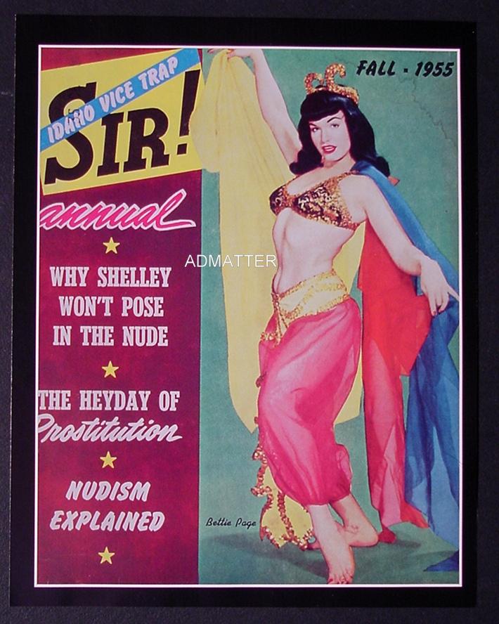 BETTIE PAGE 2SIDED PINUP SIR MAGAZINE BELLY DANCER PHOTO & MUSICAL LP