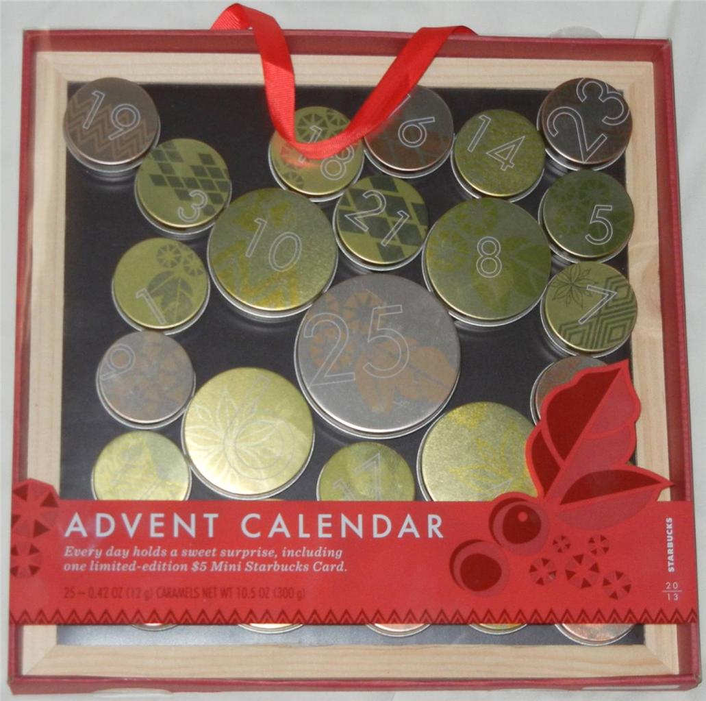 2013 Starbucks Advent Calendar w/ Tins, Caramels, Board MINUS