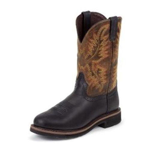 black justin work boots