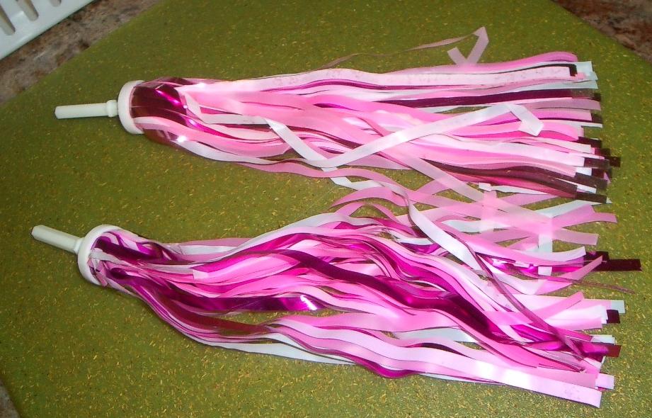 NOS Girls Bicycle Pink Streamers with Plastic Handlebar Grip Inserts eBay