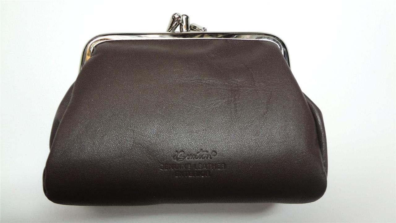 New Buxton Triple Frame Leather Coin Purse Wallet w Snap | eBay