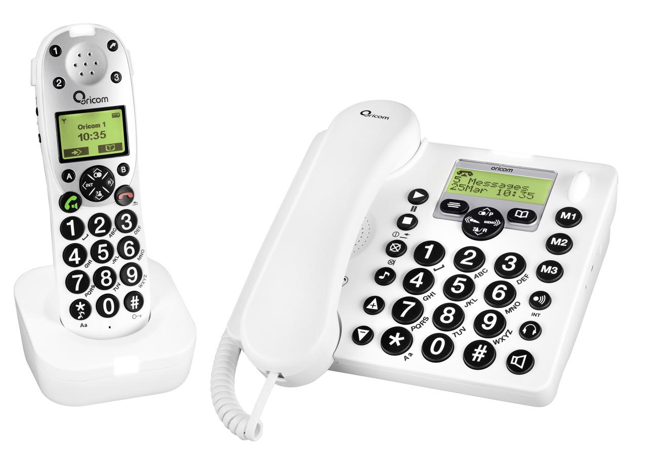 PRO9101 Amplified Phone Combo Answering Machine White Seniors