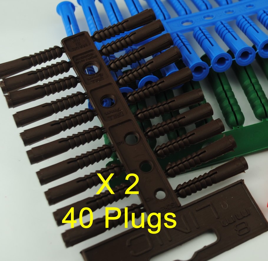 Wall/Rawl Plugs 5 Sizes Available Packs of 40/20 or Mixed. UK Made eBay