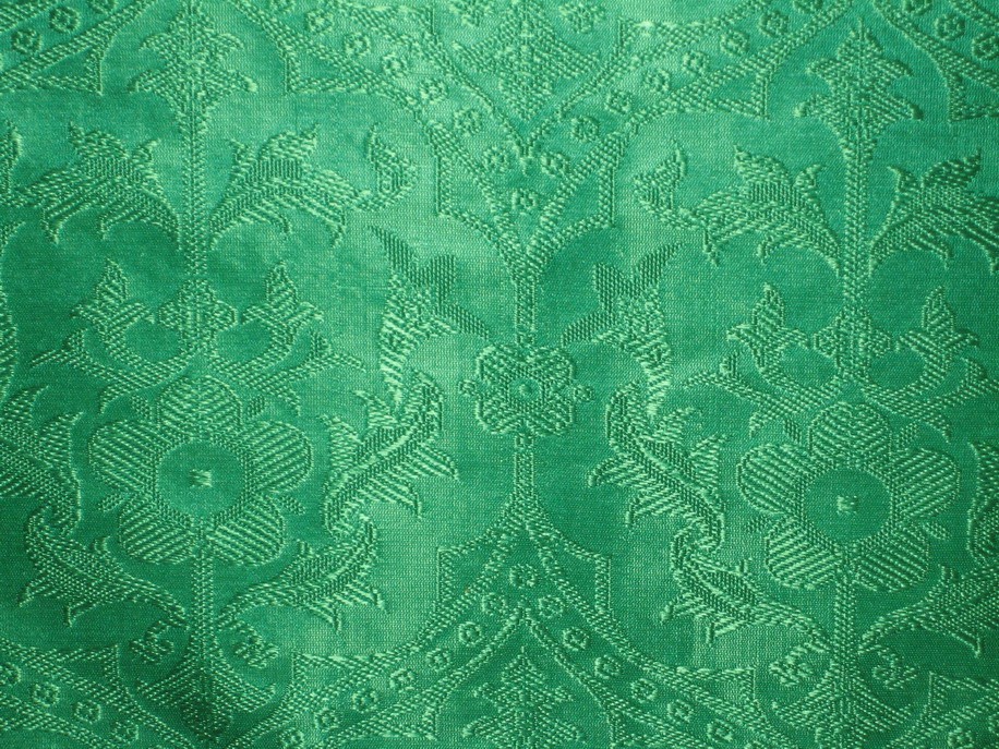 emerald green jacquard brocadevestment fabric