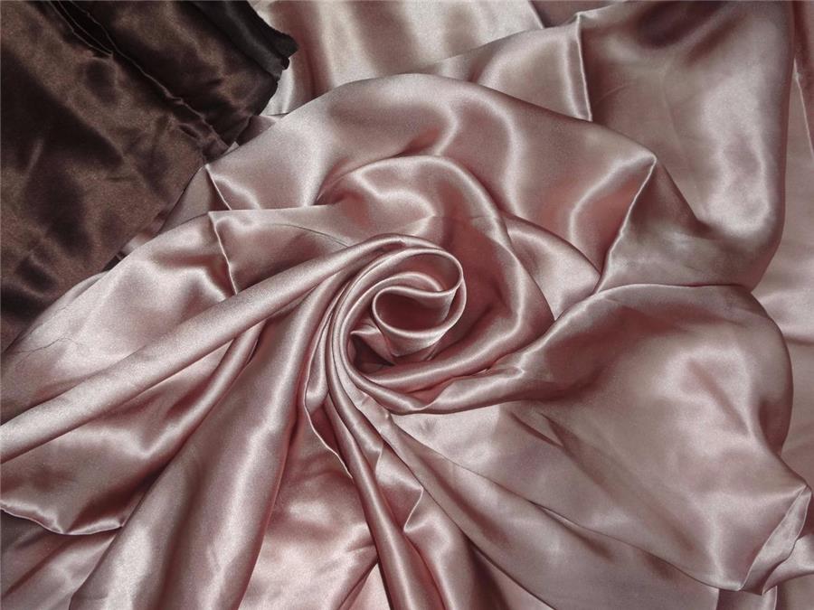 100 PURE SILK SATIN FABRIC 54" DUSTY ROSE COLOR 95 GRAMS