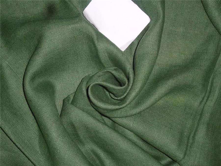 Heavy Linen Dark Green Color Fabric 58" Cut Length of 1.40 yards