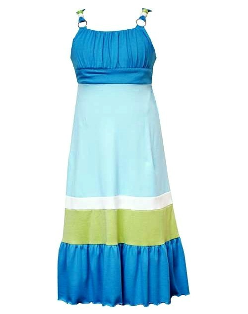Rare Editions Turquoise Aqua Knit Maxi Dress Girls 2T-6x