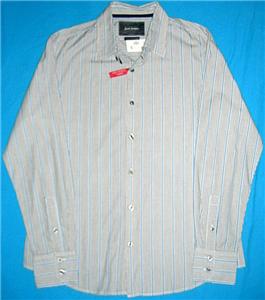 Mens JUST JEANS blue grey cotton shirt sz S NEW bnwt