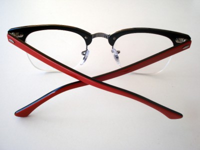 RAY BAN RB 5201 EYEGLASSES RED RB5201 C.2378 SEMI-RIMLESS ...