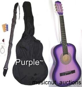 New PURPLE Beginner ACOUSTIC GUITAR Valu Pack FREE 4You