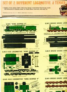 Details about GWR KING GEORGE V &amp; BROAD GAUGE Locomotive PAPER TRAINS