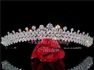 BRIDAL RHINESTONE CRYSTAL WEDDING TIARA 2T3
