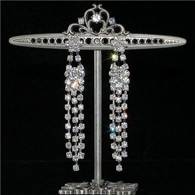 WEDDING BRIDAL SWAROVSKI CRYSTAL RHINESTONE DANGLE EARRINGS 8E2