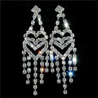 Rhinestone earrings bridal accessories