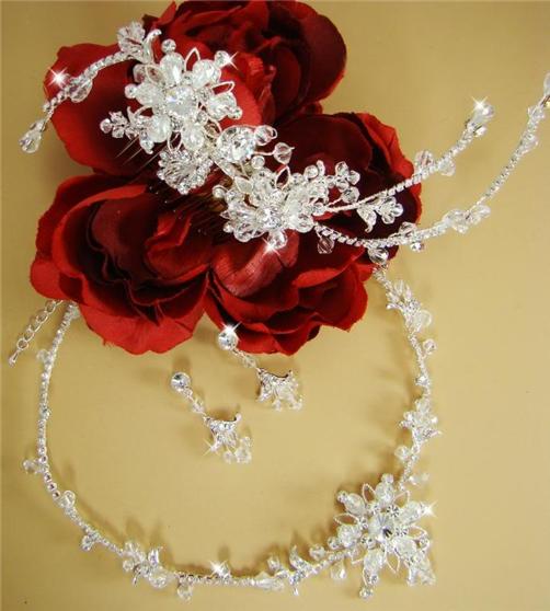 wedding necklace earrings jewelry set