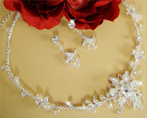 wedding necklace earrings jewelry set