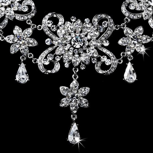 Swarovski Crystal Bridal Wedding Prom Earrings Necklace