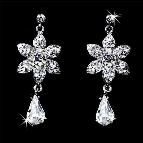 Swarovski Crystal Bridal Wedding Prom Earrings Necklace