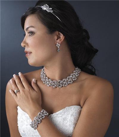Wedding Prom Earrings Necklace Set accessories