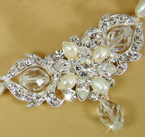 Freshwater Pearl Bridal Wedding Prom Jewelry Set
