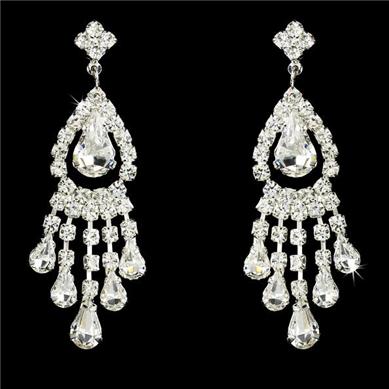 SWAROVSKI CRYSTAL BRIDAL CHANDELIER EARRINGS WE 24792