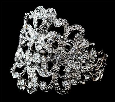 Ornate Vintage Swarovski Crystal Fashion Wedding Bridal Prom Bracelet WB910