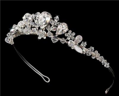 STUNNING SWAROVSKI CRYSTAL BRIDAL TIARA HEADPIECE WT 8265