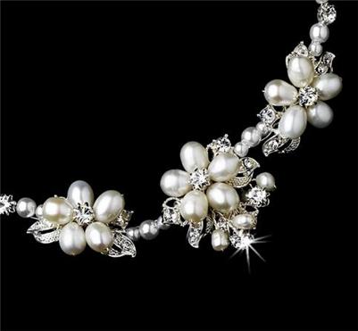 Couture Freshwater Pearl Crystal Fashion Wedding Bridal Prom Bracelet  WB6506