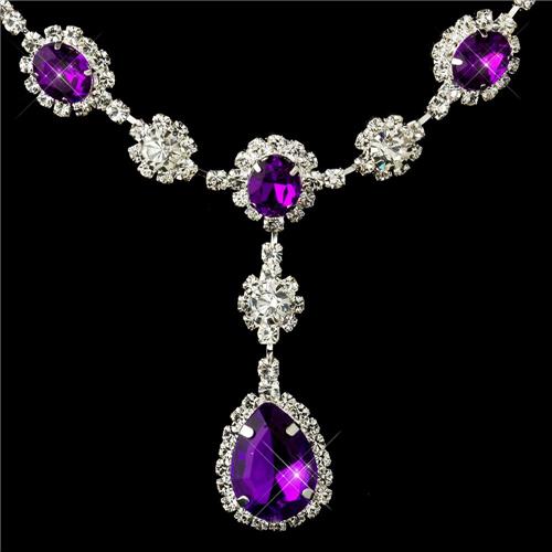 bridal necklace earrings prom wedding