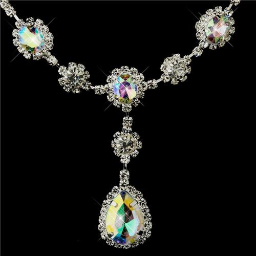 bridal necklace earrings prom wedding