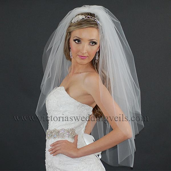 3 tier bridal veil
