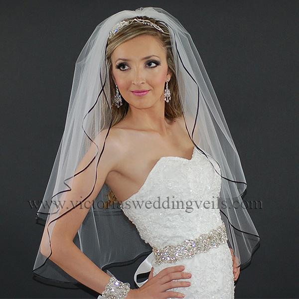 black bridal veil