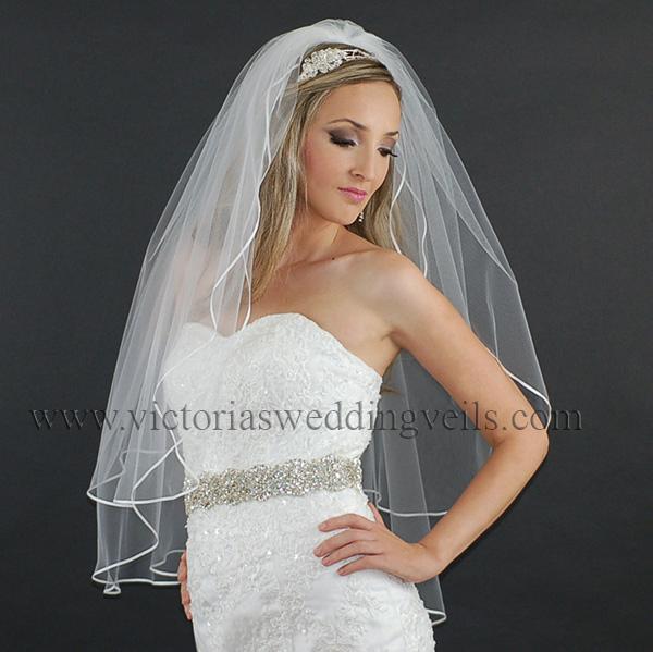 wedding veil 1/8 ribbon
