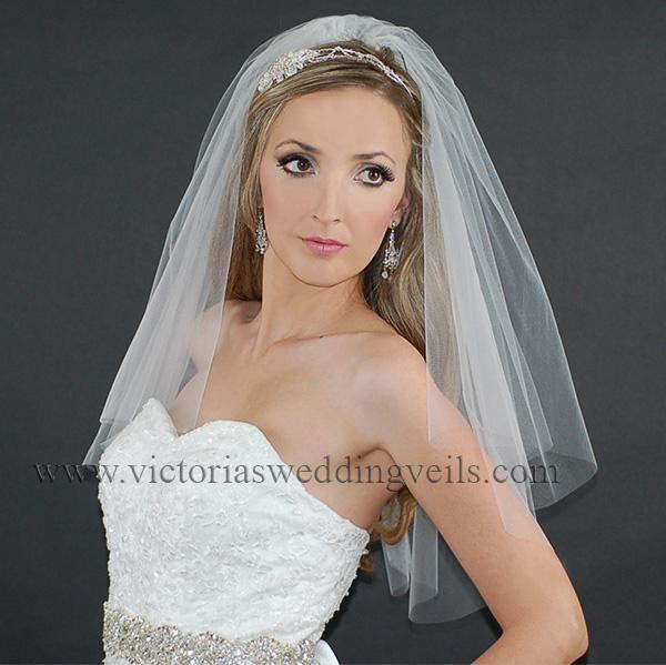 cut edge wedding veil