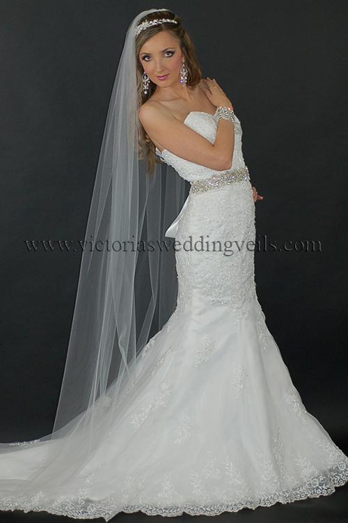 long bridal veil cut edge