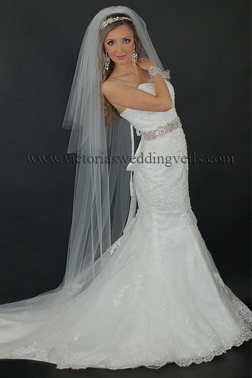 three tier floor long bridal veil