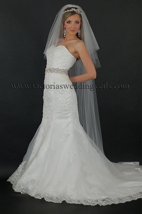 three tier floor long bridal veil