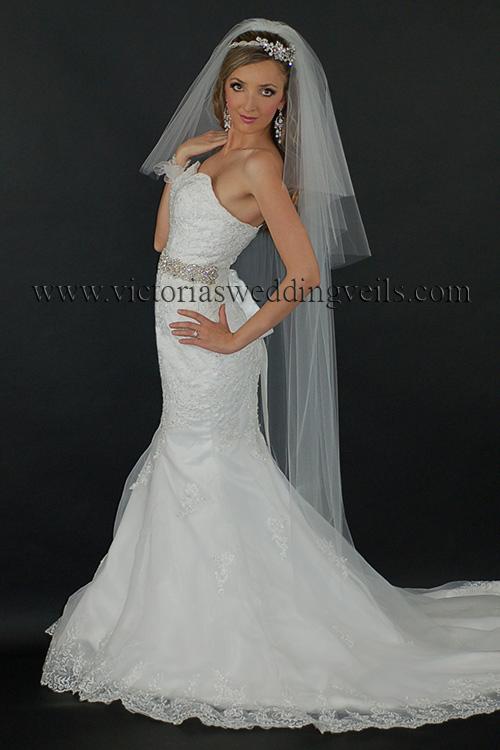 three tier blusher floor long bridal veil