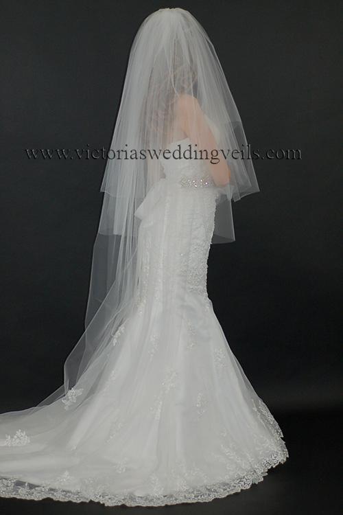 three tier floor long bridal veil