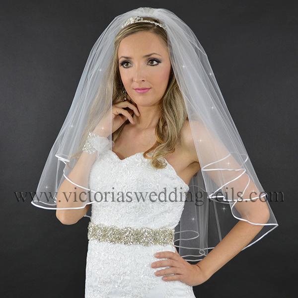 wedding veil 1/8 ribbon