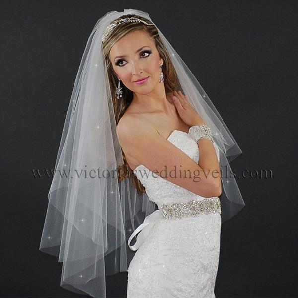 cut edge wedding veil