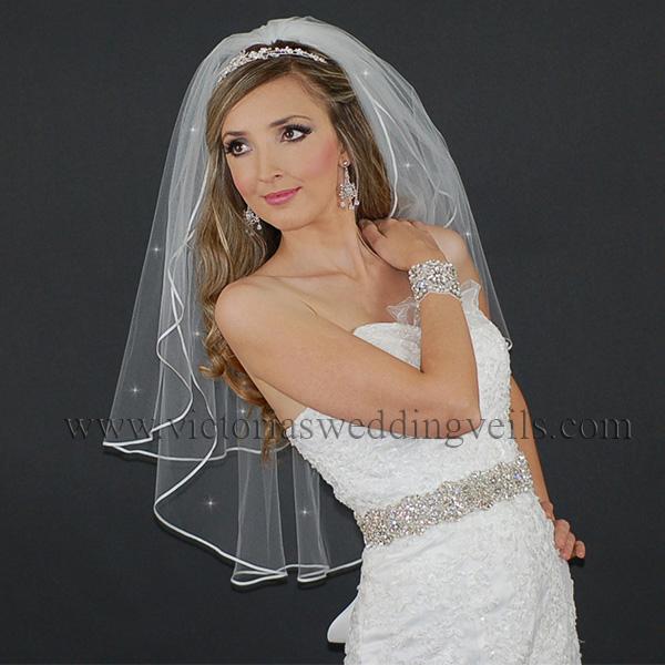 wedding veil 1/8 ribbon